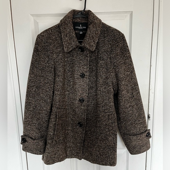 London Fog Brown/Grey Coat - Picture 1 of 6